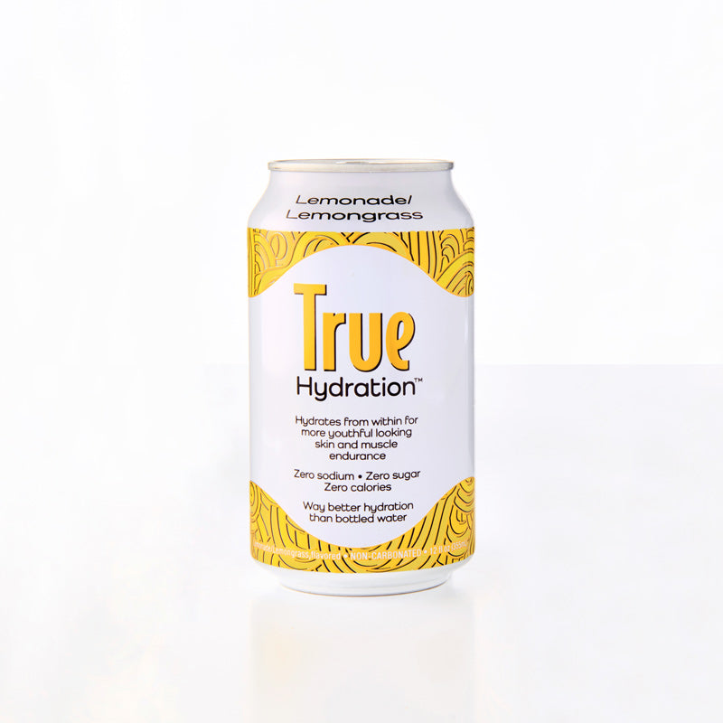 True Hydration Front of Can Lemonade / Lemongrass