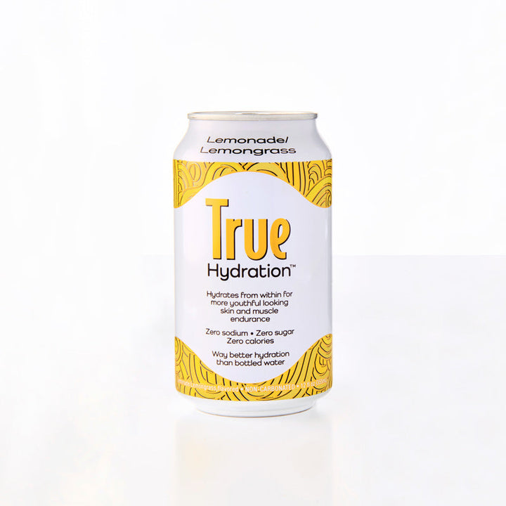 True Hydration Front of Can Lemonade / Lemongrass